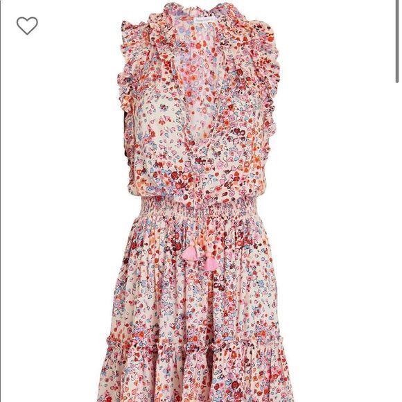 ✨NWT Poupette St Barth - Triny Floral-Print Mini Dress - Pink Murrina - Picture 7 of 12